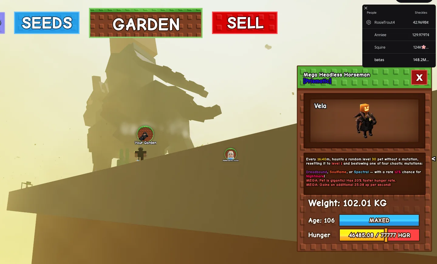 Titanic Godly Colossal Headless Horseman — Account account