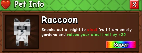 Raccoon (Super) — Account account