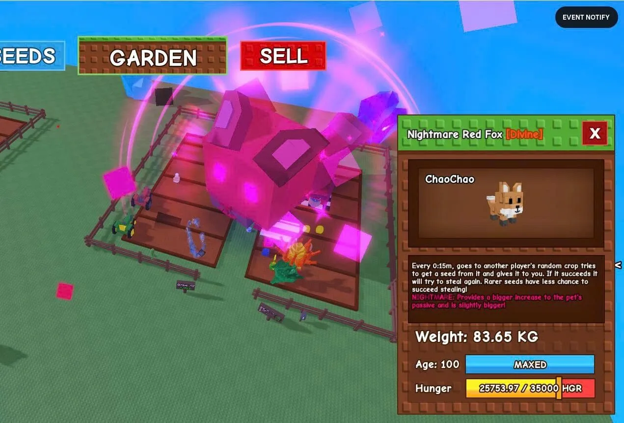 Pets - Divine - Titan Nightmare RedFox - No Toy 15s CD Skill 83,65KG - AGE 100