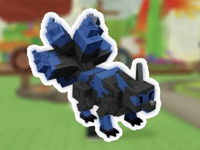 rare blue kitsune