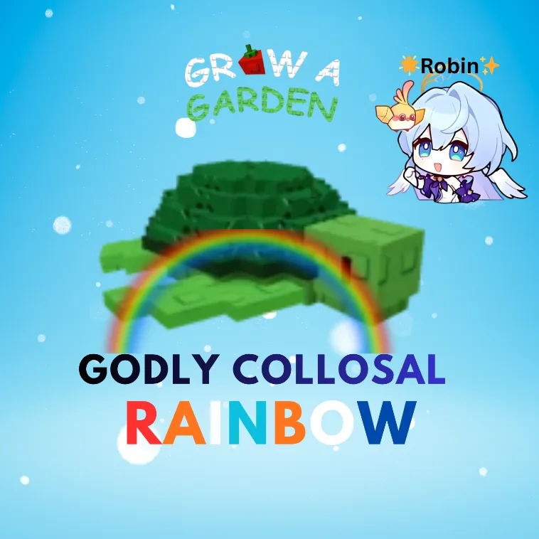 Godly Collosal Rainbow Sea Turtle - 100+KG - 20s/15s CD - Grow a Garden