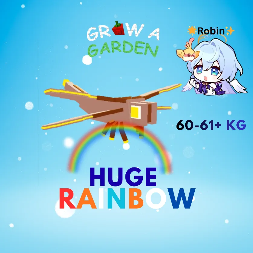 HUGE Rainbow Dragonfly - 60-61+KG - Grow a Garden — Account account