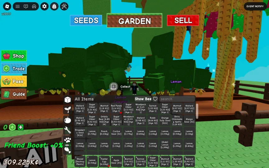 ACCOUNT WITH 25x+ LEMON TREE! (RAREST TREE IN GAME) INSTANT DELIVERY 100 SECURE (COLLECTIBLE ACCOUNT) — Account account