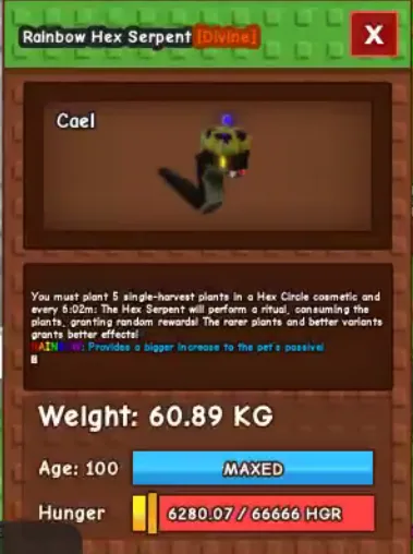 60kg+ RAINBOW HEX SERPENT super handsome