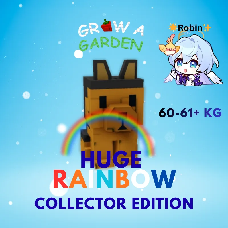 HUGE Rainbow German Shepherd - 60-61+KG - Collector Edition - Ez Dug Up Random Gold Seed - Grow a Garden