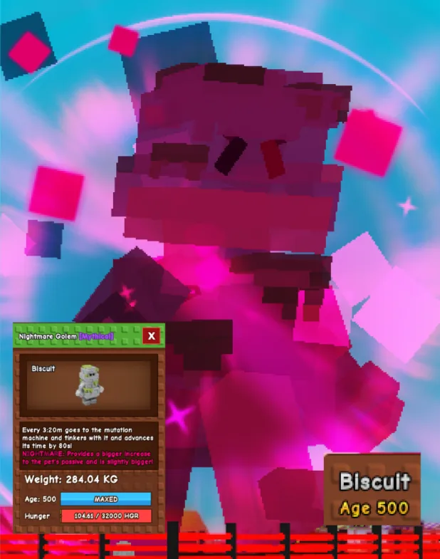 Huge Nightmare Golem 280Kg+ 3:20s Skill — Account account