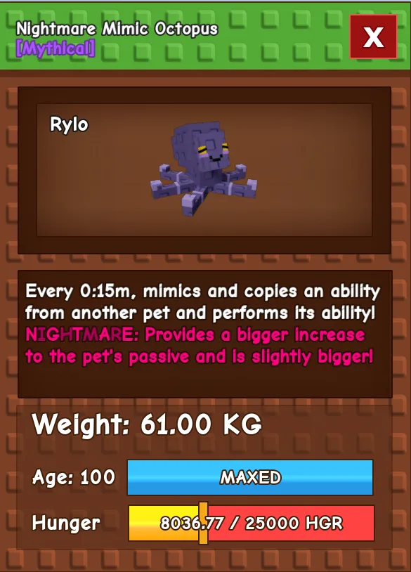 HUGE MIMIC OCTOPUS NM / VENOM / EVER 60KG- 61KG FREE TOKENS INCLUDED 15s WITH TOY — Account account