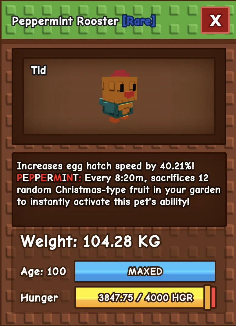 GODLY PEPPERMINT ROOSTER 104.28 KG MUST HAVE COLLECTIBLE THE CUTEST ROOSTER EVER . — Account account