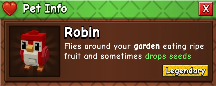 Robin dropping SEED// LEGENDARY// — Account account