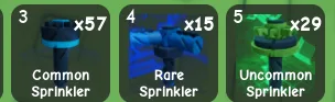 2x Sprinkler bundle (2x Common 2x Uncommon and 2x Rare sprinkler)