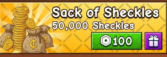 Sack of Sheckles 50K 100R — Account account