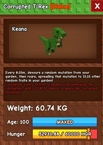 60KG - 61KG CORRUPTED T REX — Account account
