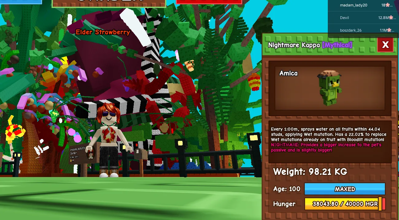 COLOSSAL TITANIC HUGE GIANT NIGHTMARE KAPPA (NIGHTMARE MUTATION) 98.21KG 100AGE // CLEAN // CHEAP // RUSH // RARE — Account account