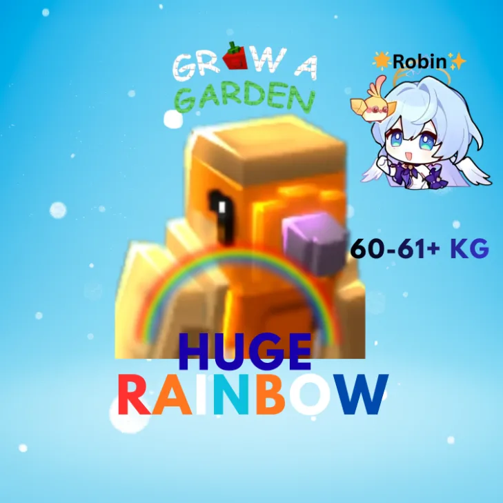 HUGE Nightmare GIANT Robin - 60-61+KG - Decreased Player Size - Grow a Garden