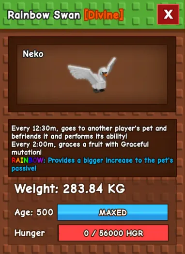 HUGE SWAN NM / VENOM / EVER 280KG+ AGE 500