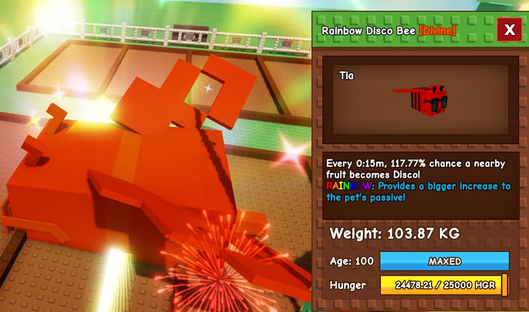 Rainbow Colossal Disco Bee 103Kg+ Age 100 15s Titanic Huge
