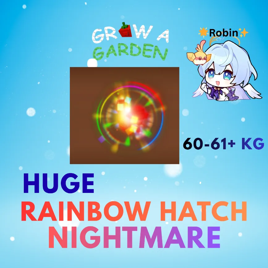 HUGE Nightmare Rainbow Hatch Farmer Chipmunk - 60-61+KG - Collector Edition - Grow a Garden — Account account
