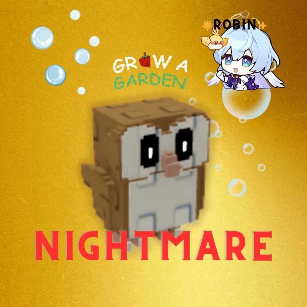 Nightmare Barn Owl - Passive maks 0.4 - Grow a Garden — Account account