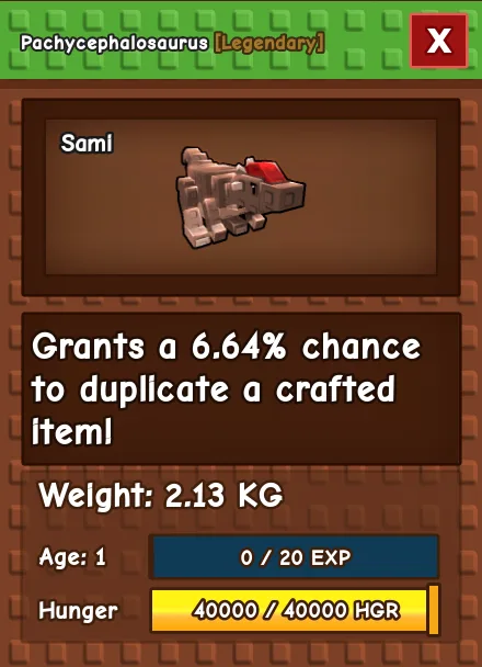 Pachycephalosaurus LEGENDARY Age 1 2.13KG