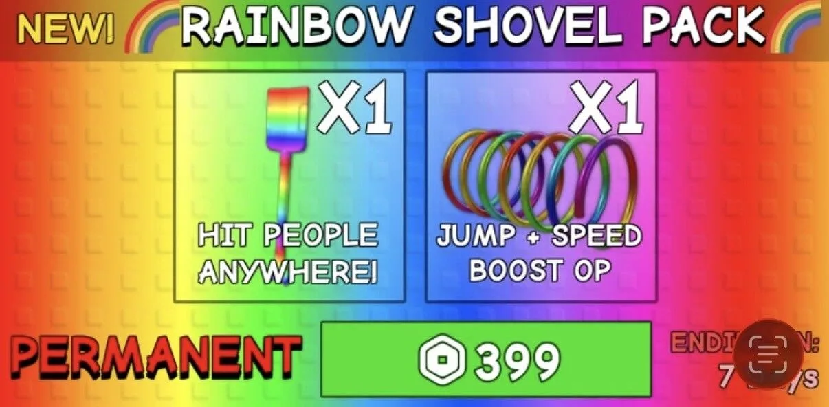 RAINBOW SHOVEL AND SPEED COIL (directly to your account)