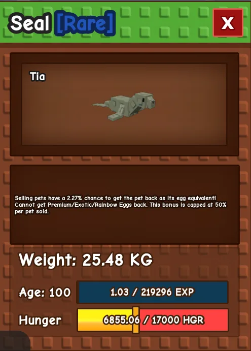 SEAL AGE 100 25.48KG GAG PET INSTANT DELIVERY