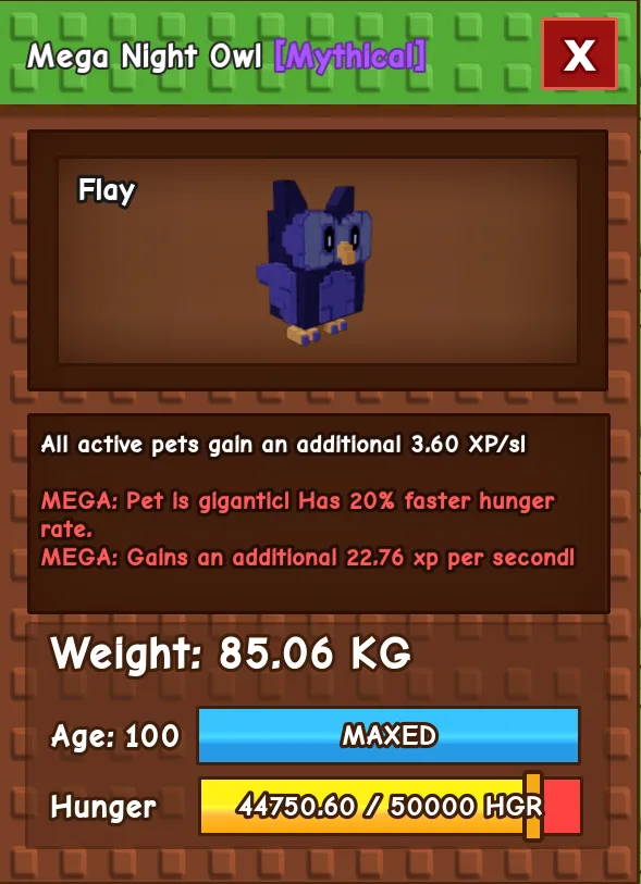 Mega Titanic Night Owl - 85.06KG — Account account