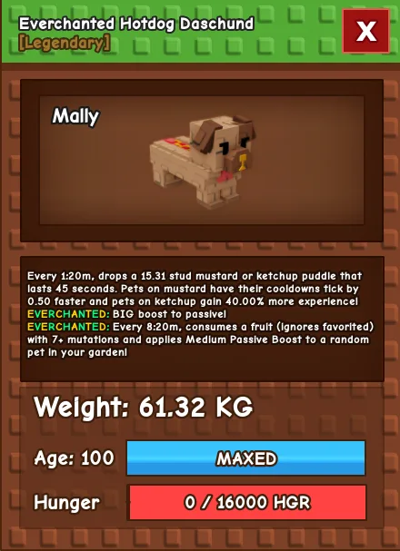 HUGE 60KG+ HOTDOG DASCHUND EVERCHANTED MUTATION — Account account