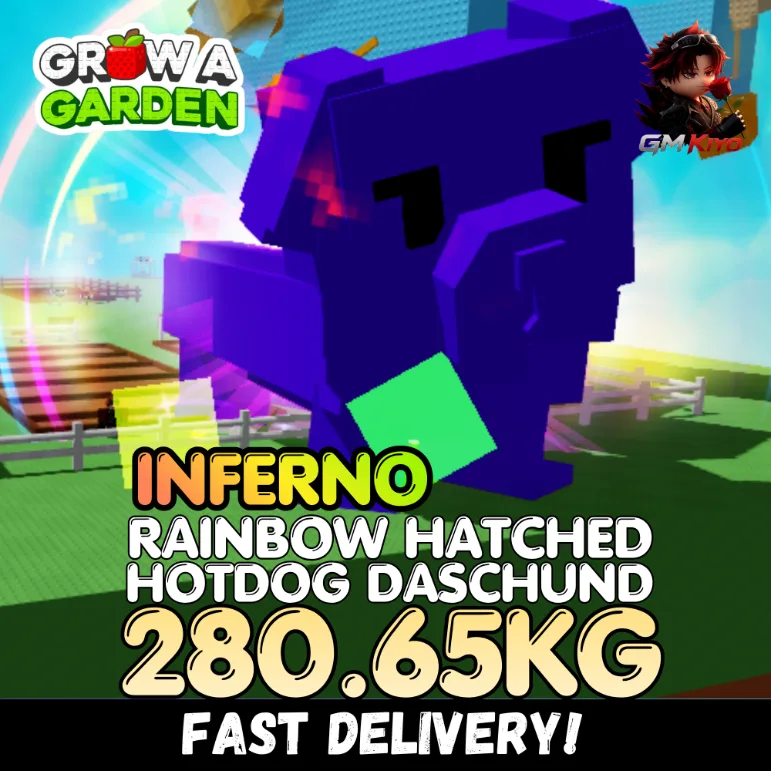 INFERNO Rainbow Hatched Hotdog Daschund 280.65KG RBH Hotdog INSTANT DELIVERY
