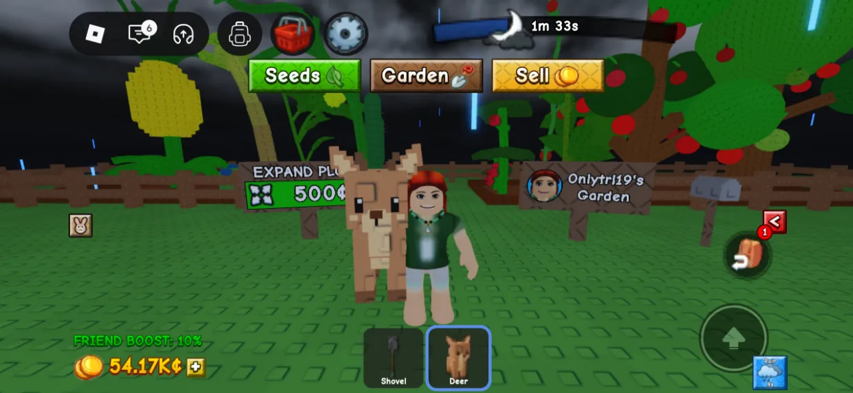 DEER PET - Grow a Garden 2 — Account account