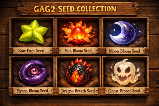 1x Dragon's Breath + Ghost pepper + Moon Bloom + Hypon BLoom + Sun Bloom seed + STAR FRUIT SEED (Super)