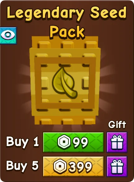 Grow a Garden 2 5x Legendary Seed Pack(399R)