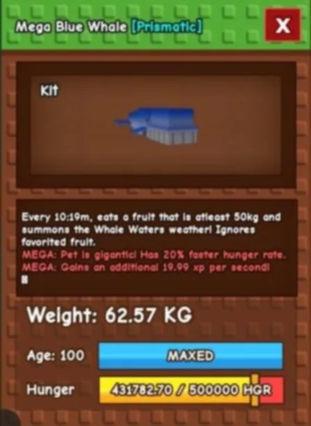 62KG BLUE WHALE (SUPER RARE KG) — Account account