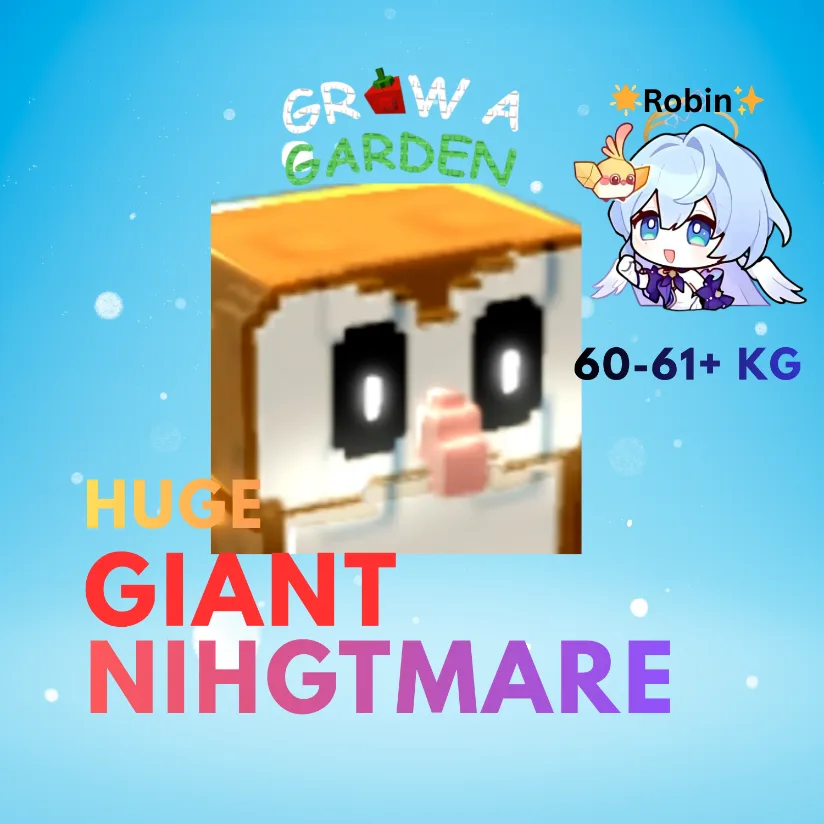 HUGE Nightmare GIANT Barn Owl - 60-61+KG - Max Passive 0.8 - Grow a Garden - Collector Edition — Account account