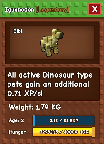 Iguanodon LEGENDARY Age 2 1.79KG