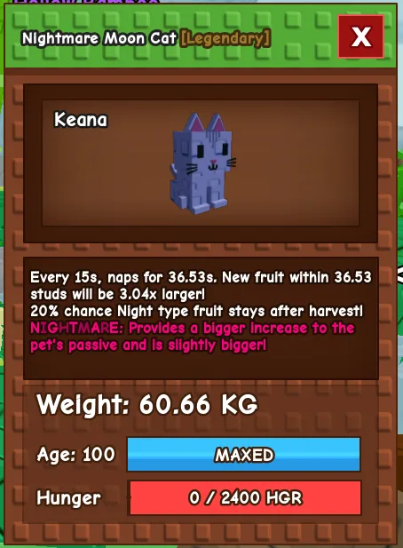 Huge Nightmare Moon Cat 60Kg+