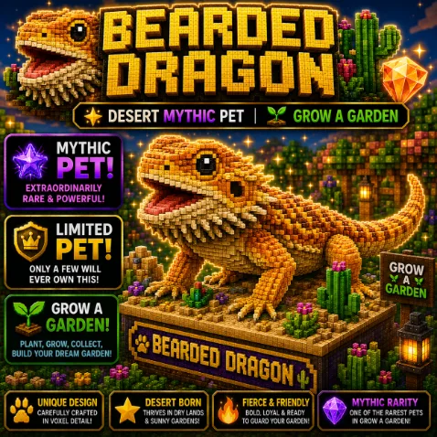 Bearded Dragon Desert Mythic Pet Grow a Garden — Account account