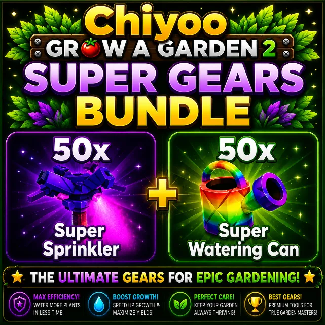 Super Gears Bundle 50x Super Sprinkler + 50x Super Watering Can Instant Delivery
