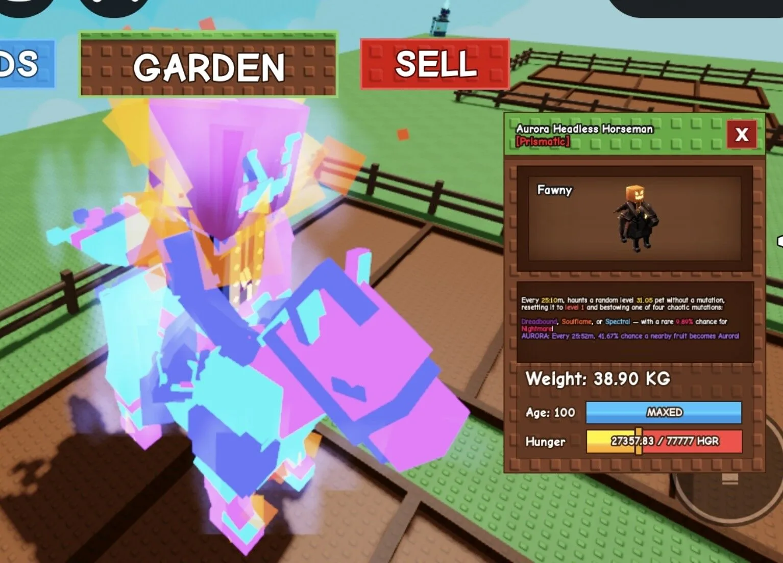 Huge AURORA Headless Horseman - 38.90 KG (Age 100)