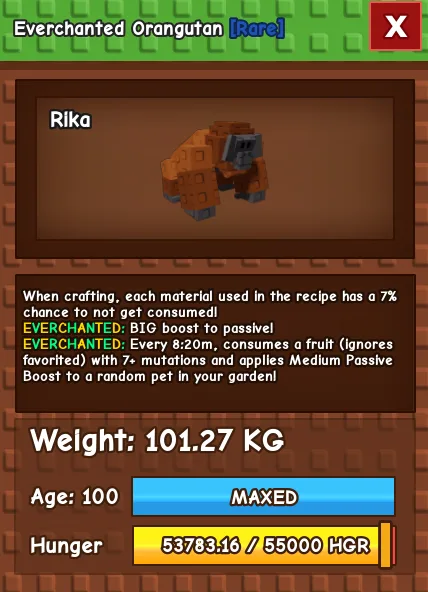 70KG-80KG+ ORANGUTAN NIGHTMARE / EVERCHANTED! — Account account