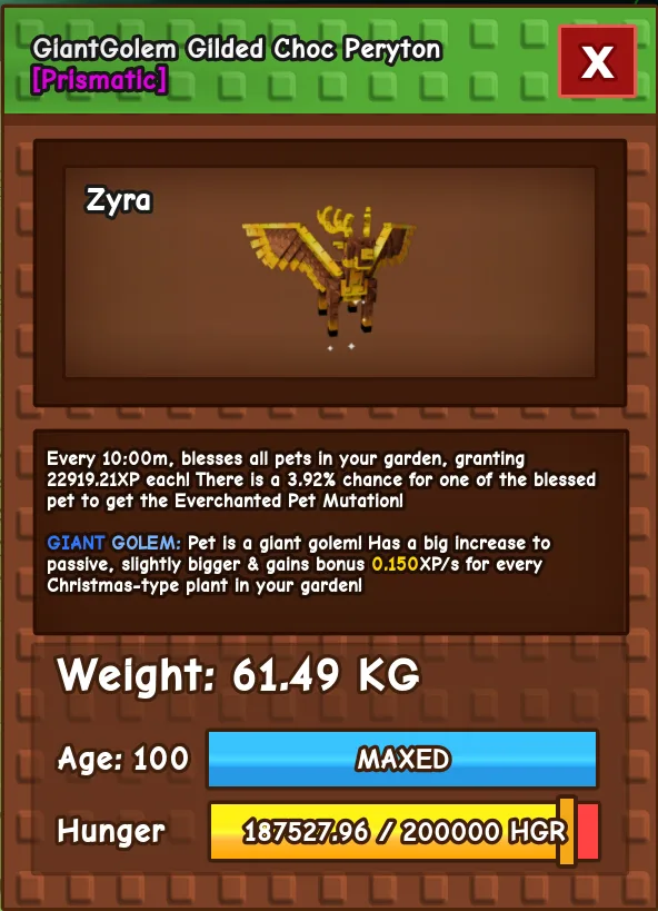 61KG+ GaintGolem Gilded Choc Peryton // Super Handsome and Handsome — Account account