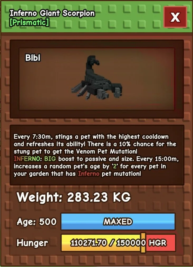 INFERNO GIANT SCORPION 280+ kg Instant Delivery