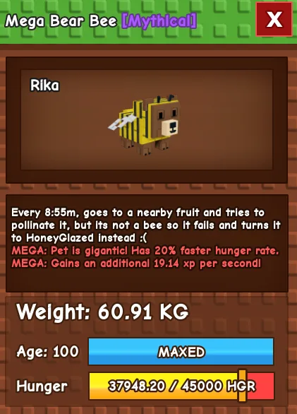 60KG - 61KG MEGA BEAR BEE — Account account