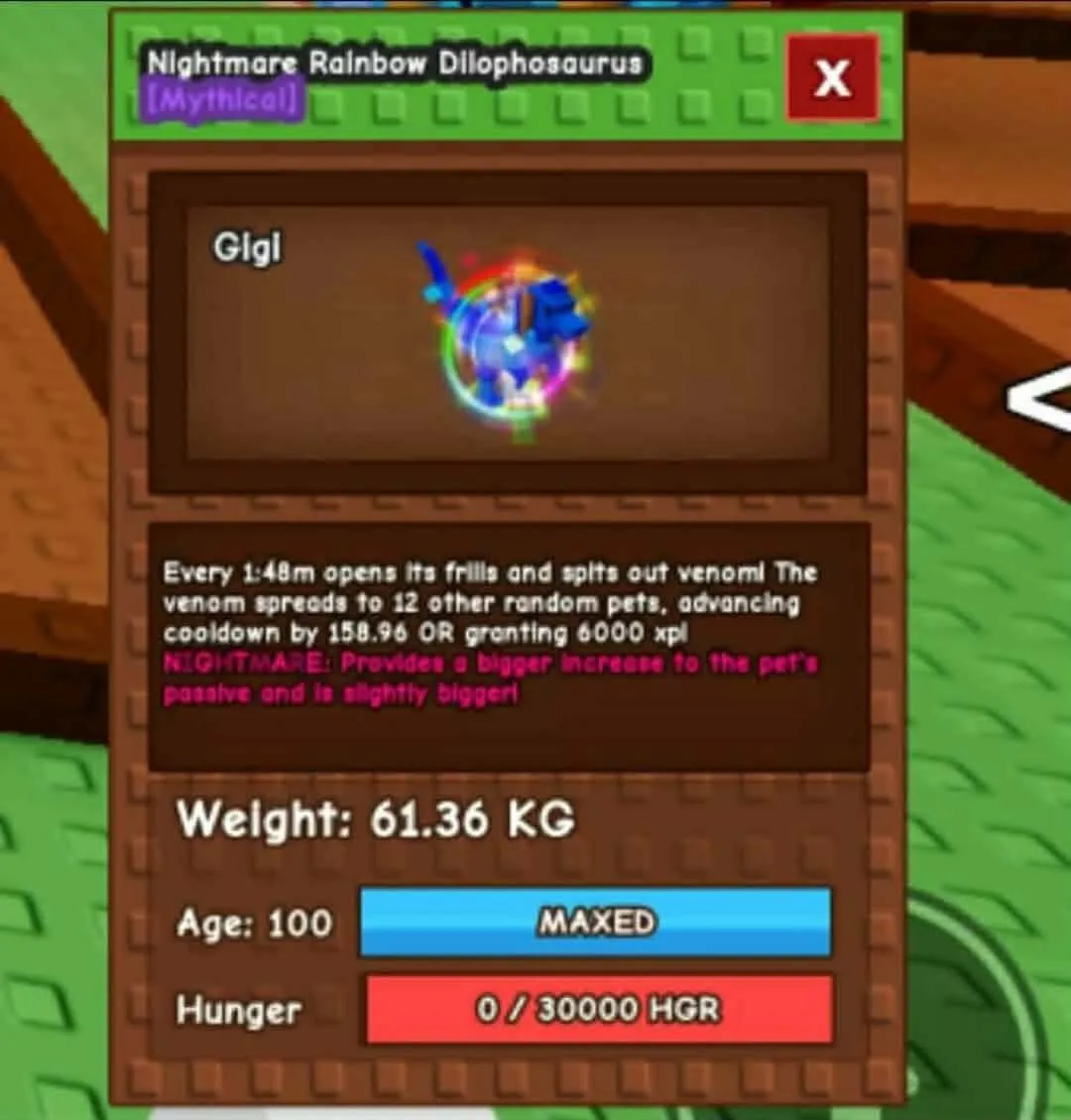 Rainbow Dilophosaurus