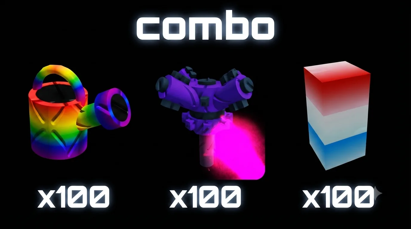 Combo x100 super water x 100 super sprinkler x 100 rocket pop seed