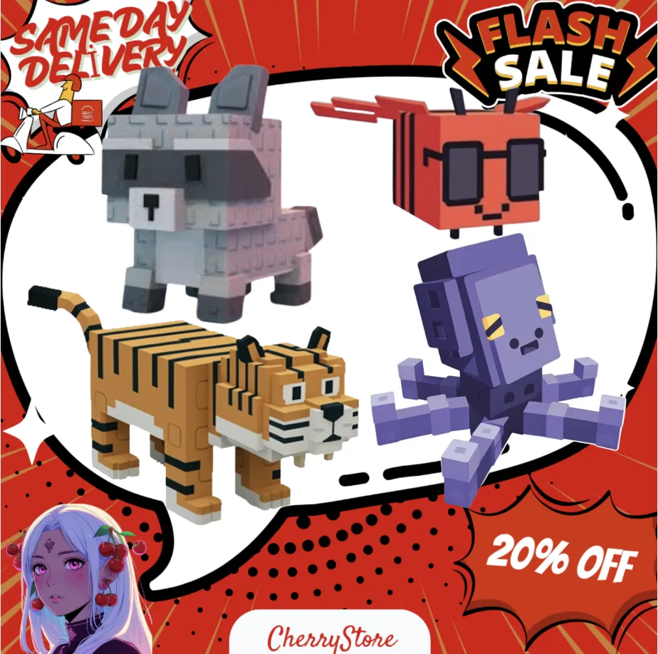 Raccoon+ Disco Bee+ Tiger + Mimic Octupus (4PETS)