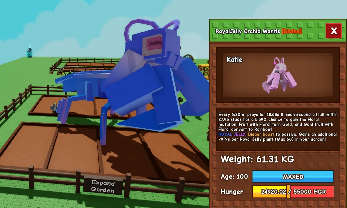 61.31kg RoyalJelly Orchid Mantis — Account account