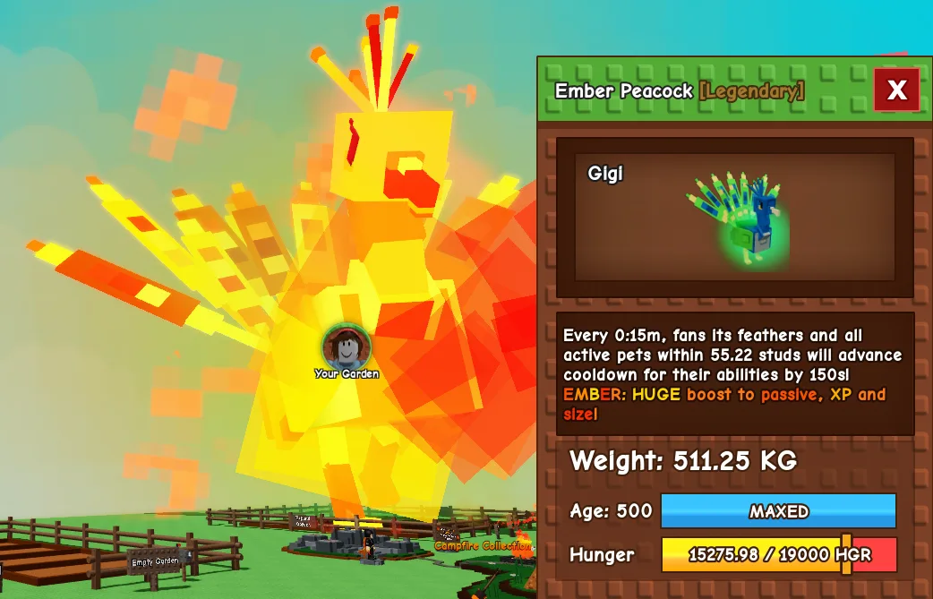 511.25kg Godly Ember Peacock