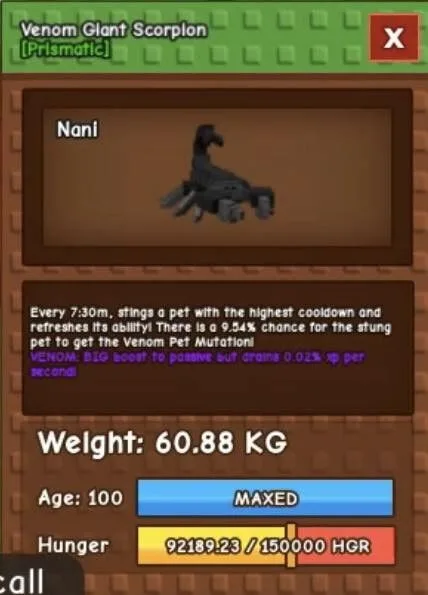 VENOM GIANT SCORPION REAL STOCK FAST TRADE — Account account