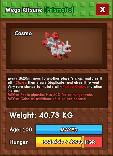 Mega Semi huge Kitsune 40.73KG — Account account