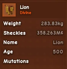 Inferno Lion Age 500 Instant Delivery